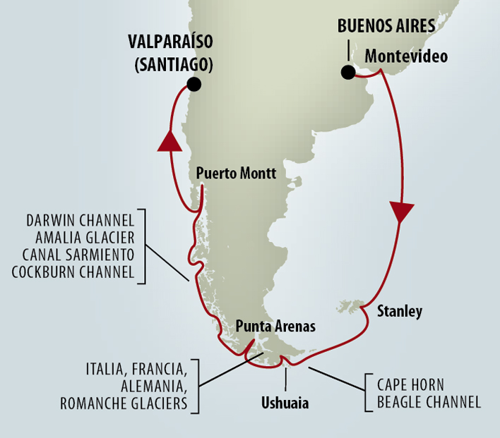 map of MacMania 11 trip