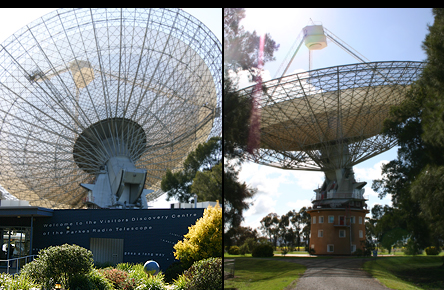 Different views of the Dish at Parkes Observatory
